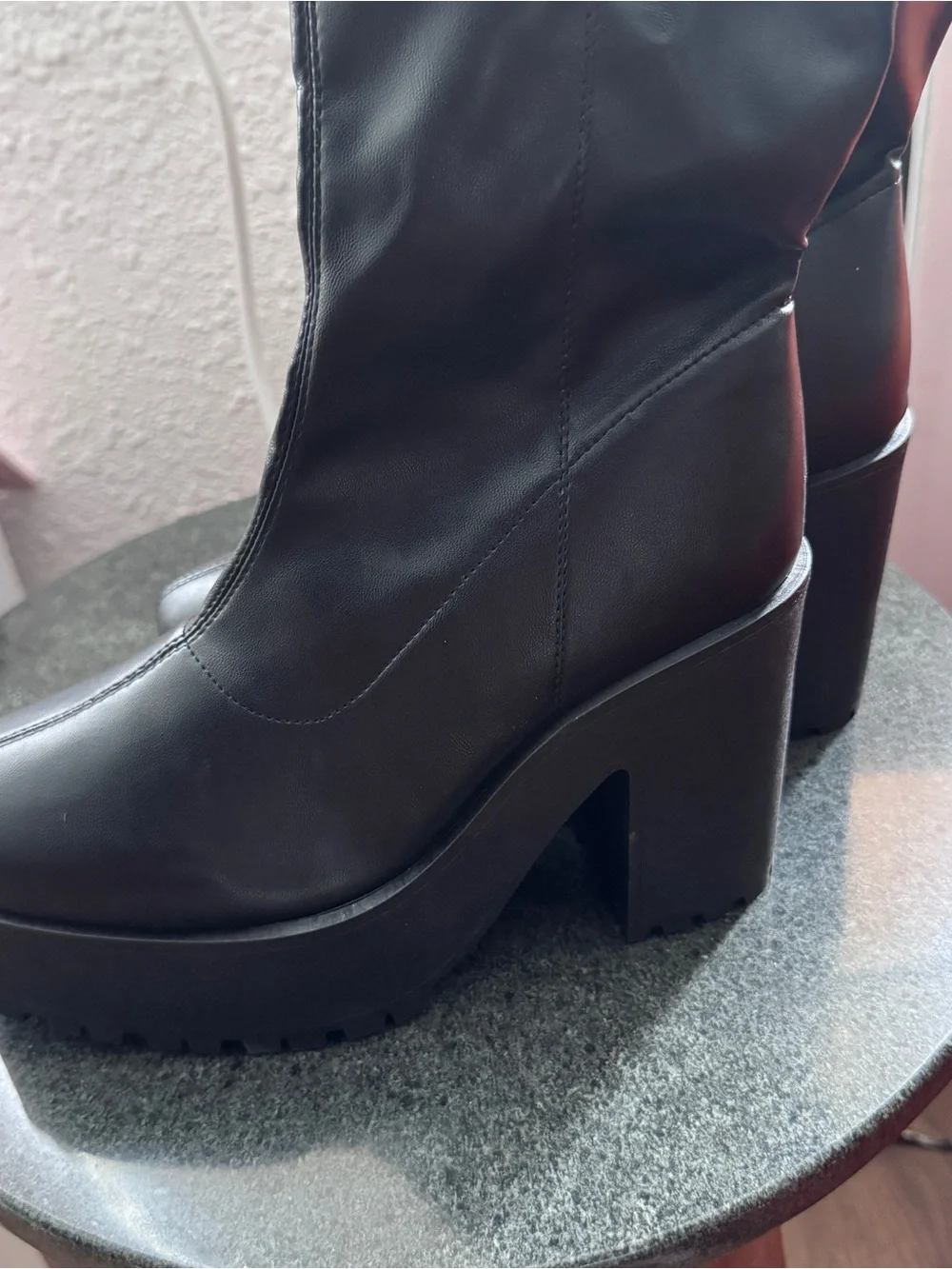 Fashion nova Black Platform Knee-High Boots